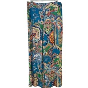 Lauren Ralph Lauren Multicolor Paisley Boho Wide leg flowy pants. Petite